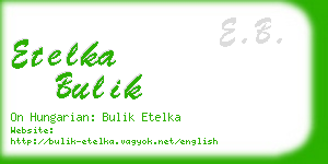 etelka bulik business card